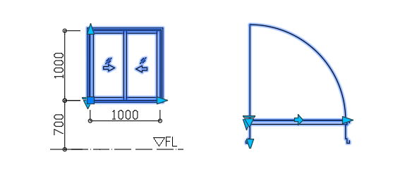 無料ダイナミックブロック素材-サッシ、建具