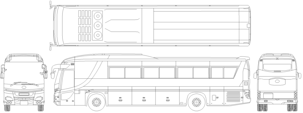 CADデータ画像-大型バス