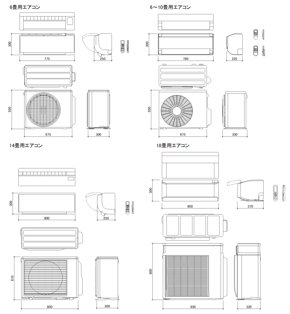 CADデータ画像-エアコン、室外機