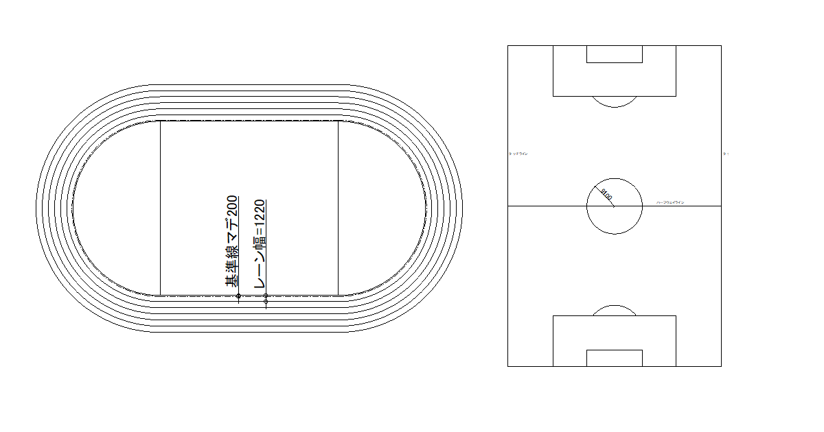 アイキャッチ-200mトラック、スポーツコート