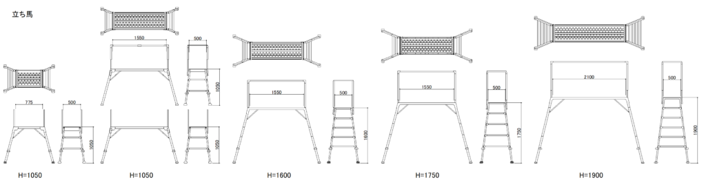 CADデータ画像-立ち馬