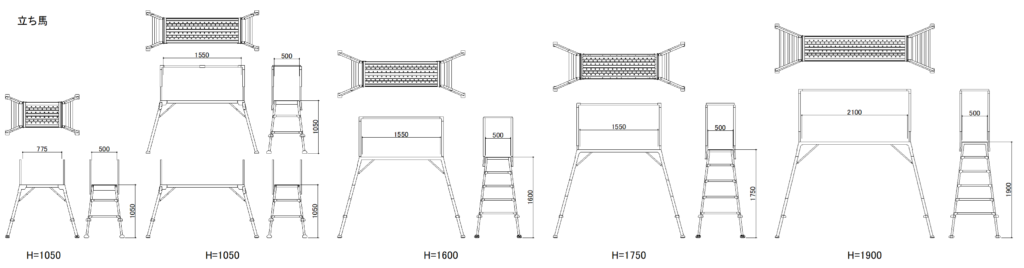 CADデータ画像-立ち馬
