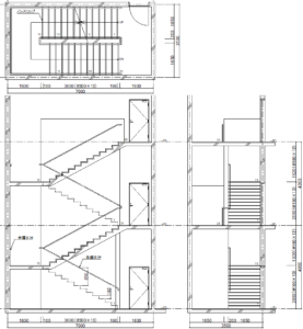 階段 図面 納まり図集|全6パターン | CAD素材.com