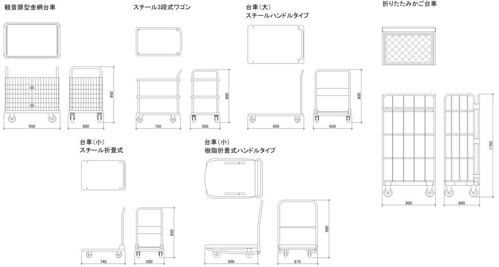 CAD図面データ-台車