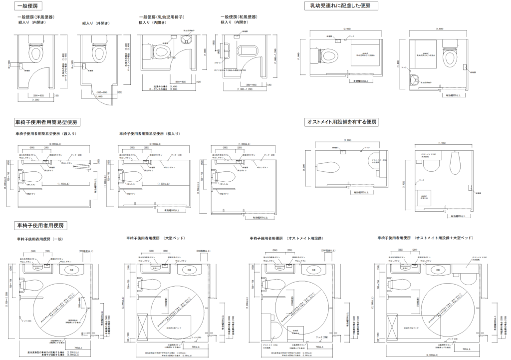 CAD図面データ-トイレ平面詳細図