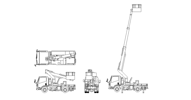 トラック式高所作業車 CADデータ｜全5種類 | CAD素材.com