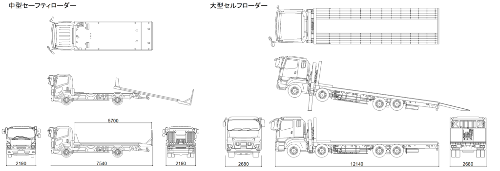 CAD図面データ-セーフティローダー、セルフローダー