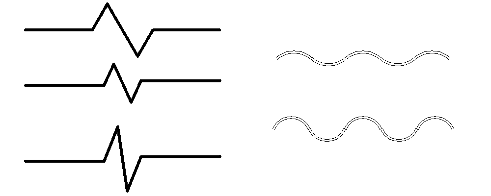 建築図面記号-省略線・波線