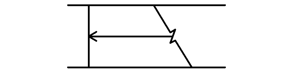 建築図面記号-スロープ昇り表示（最上階）