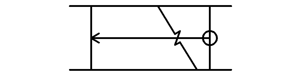 建築図面記号-スロープ昇り表示（一般階）