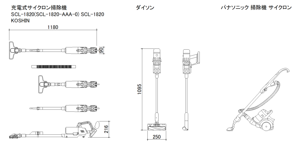 CAD図面データ-掃除機